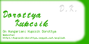 dorottya kupcsik business card
